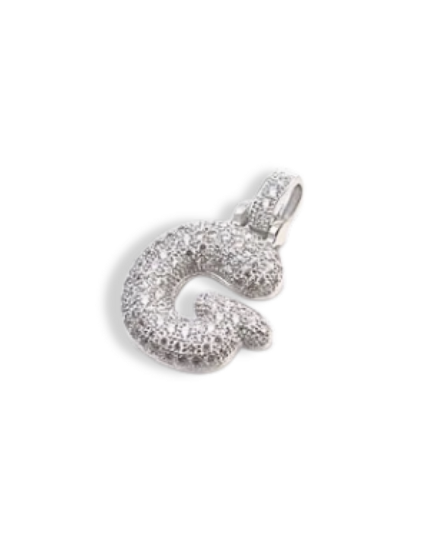 STANDARD BALLOON INITIAL NECKLACE SILVER