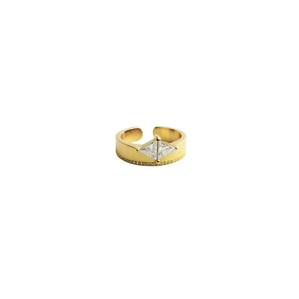GOLDEN PRISM PINKY RING