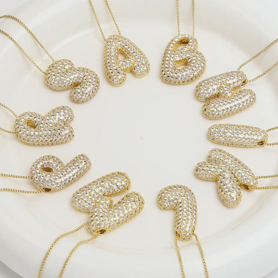 JUMBO BALLOON INITIAL NECKLACE