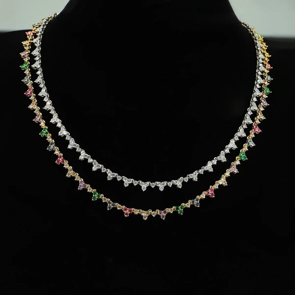 PASTEL RAINBOW TENNIS NECKLACE