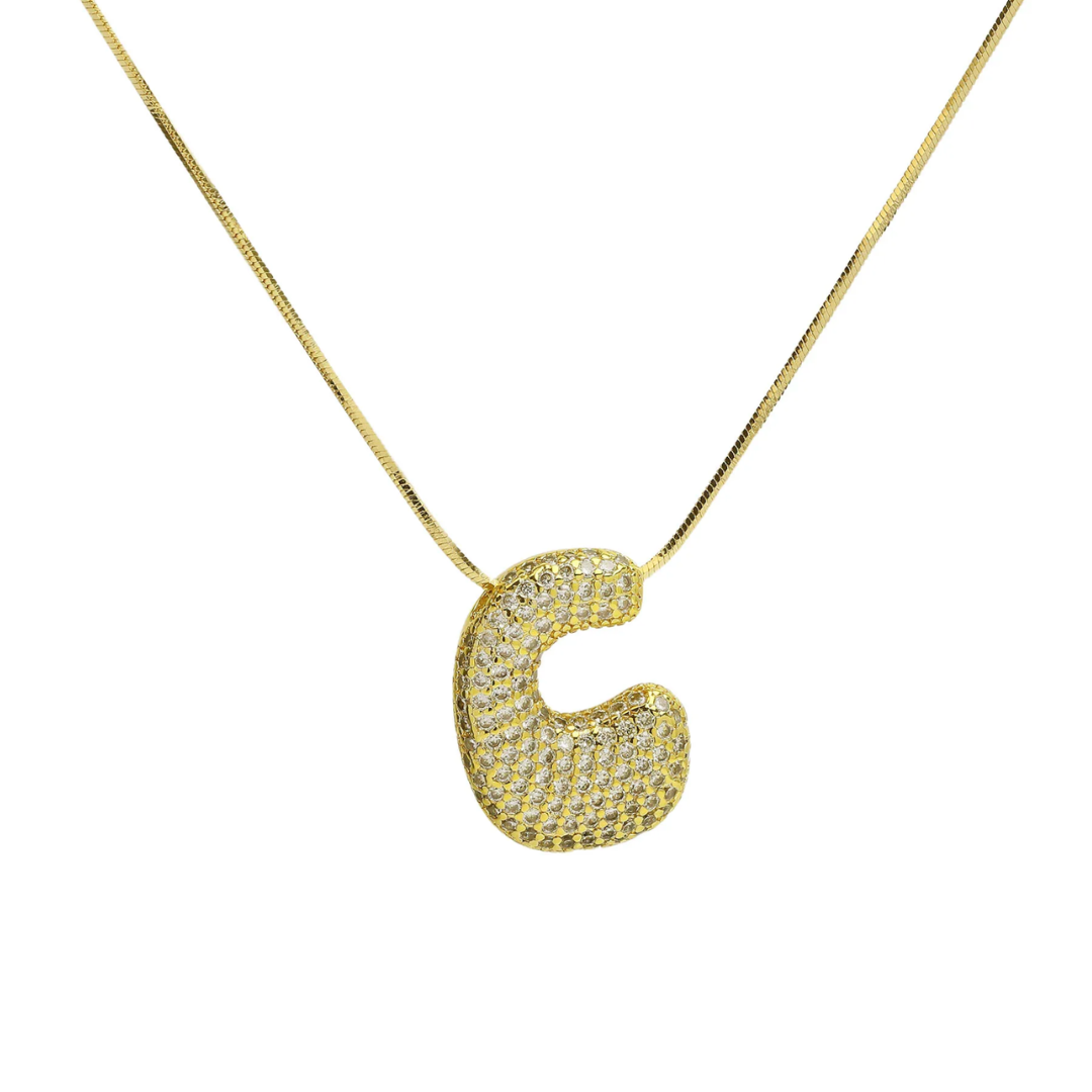 MEDIUM BALLOON INITIAL NECKLACE