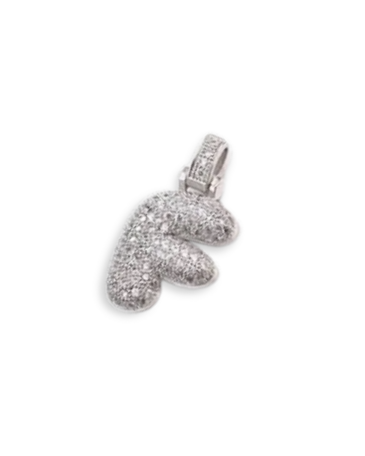STANDARD BALLOON INITIAL NECKLACE SILVER