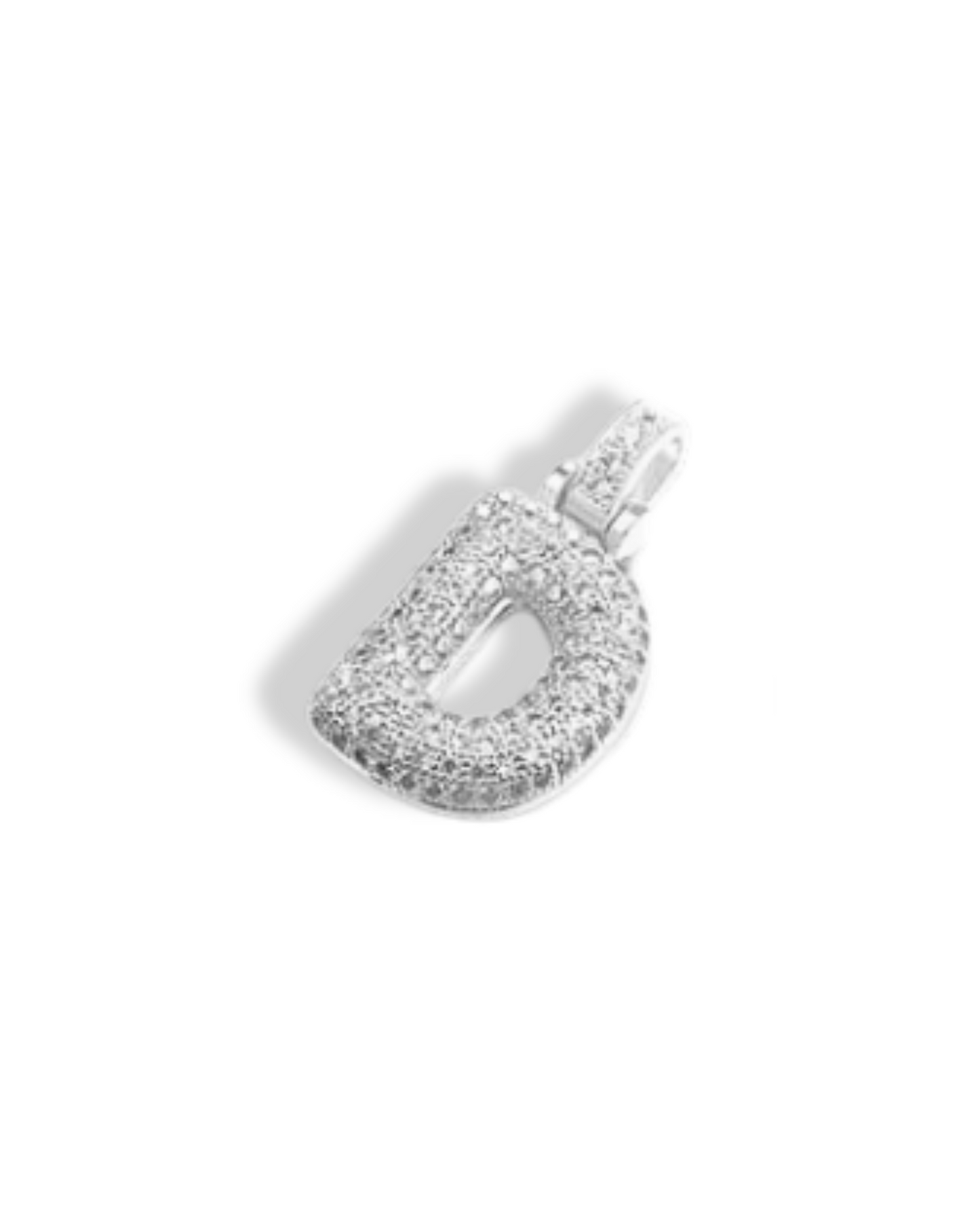 STANDARD BALLOON INITIAL NECKLACE SILVER