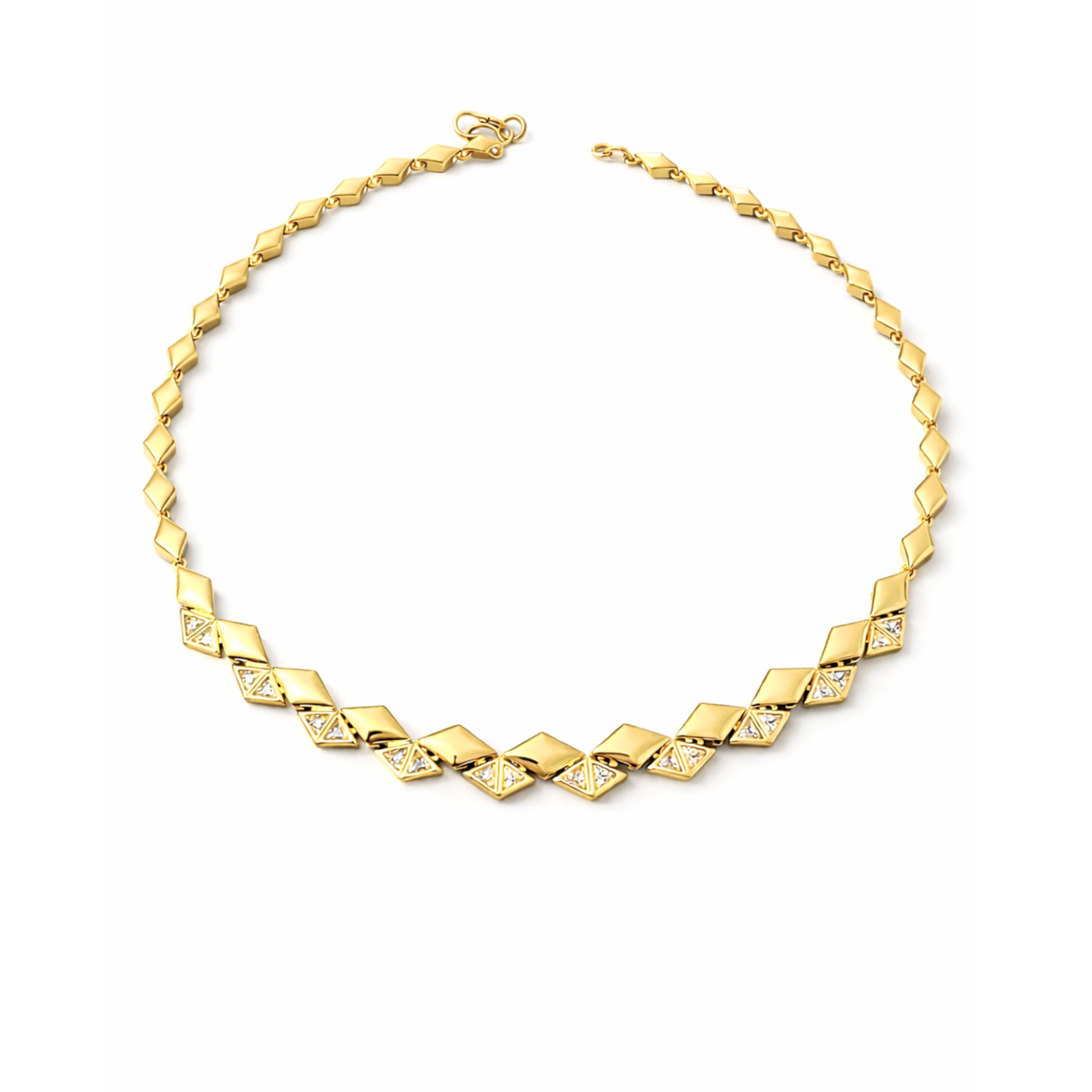 GOLDEN PRISM LINK NECKLACE