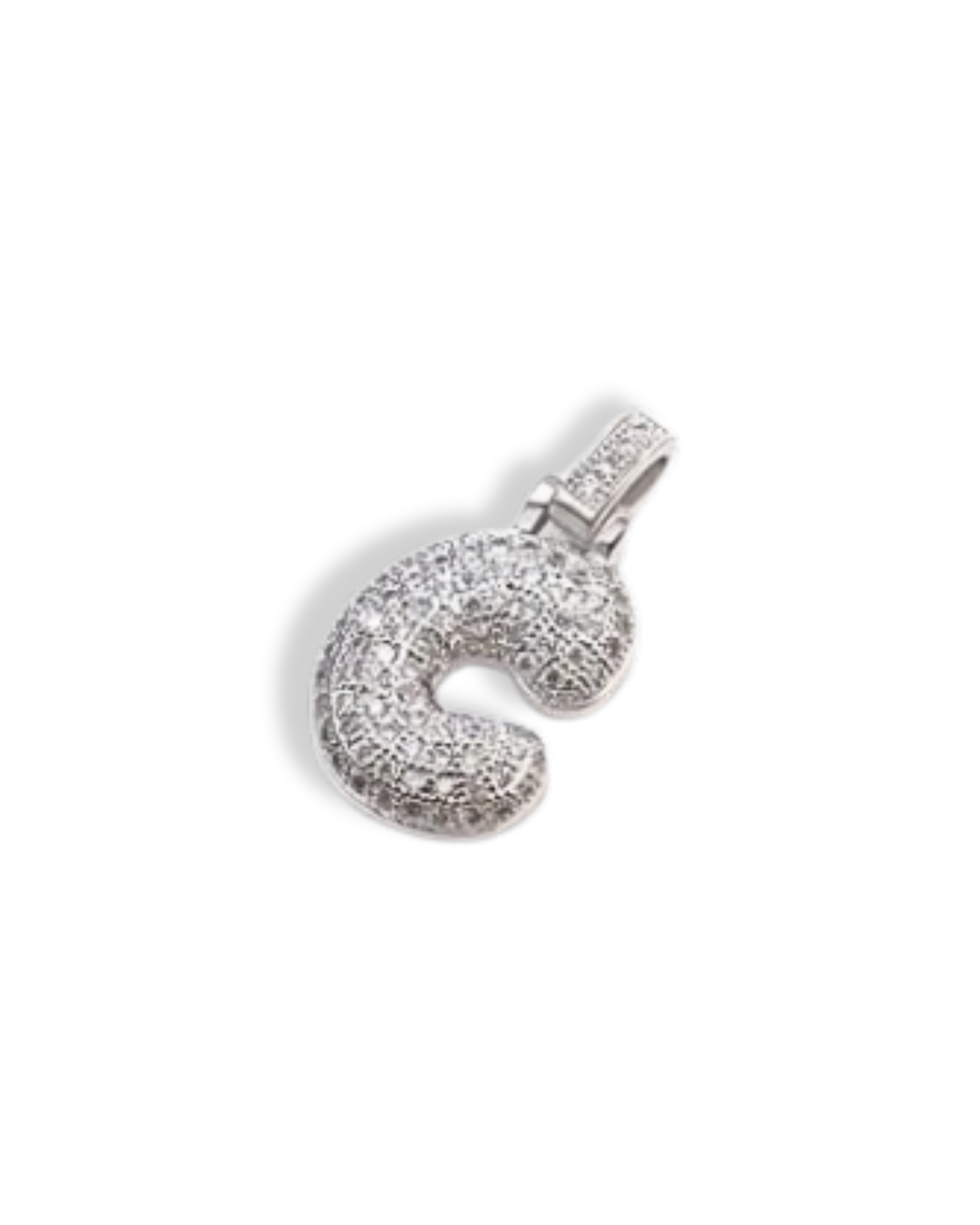 STANDARD BALLOON INITIAL NECKLACE SILVER