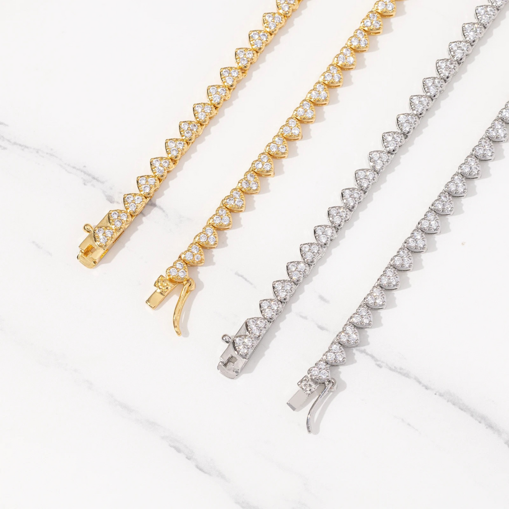 HEART TENNIS NECKLACE