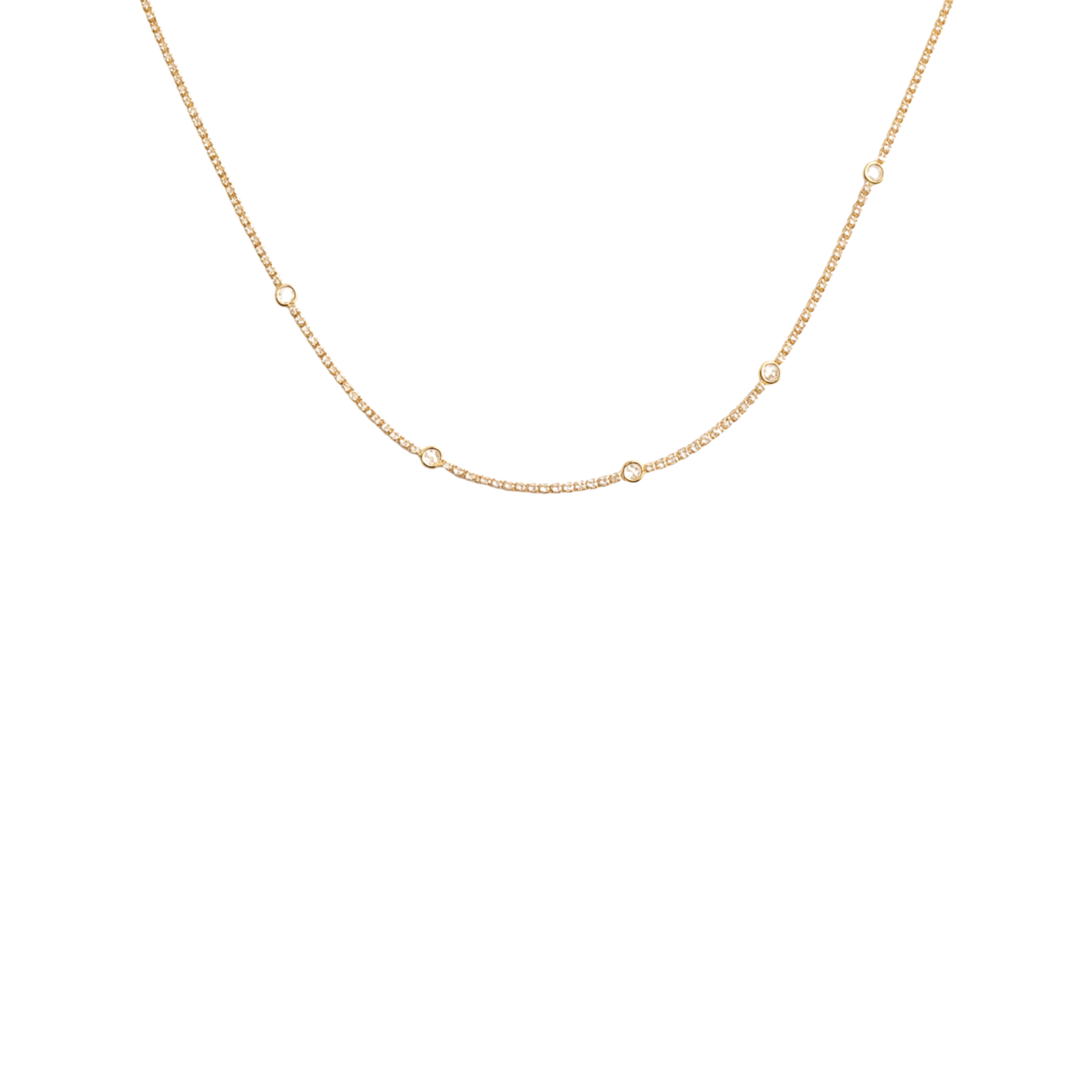 THE PETITE GLIMMER TENNIS-STYLE CHAIN
