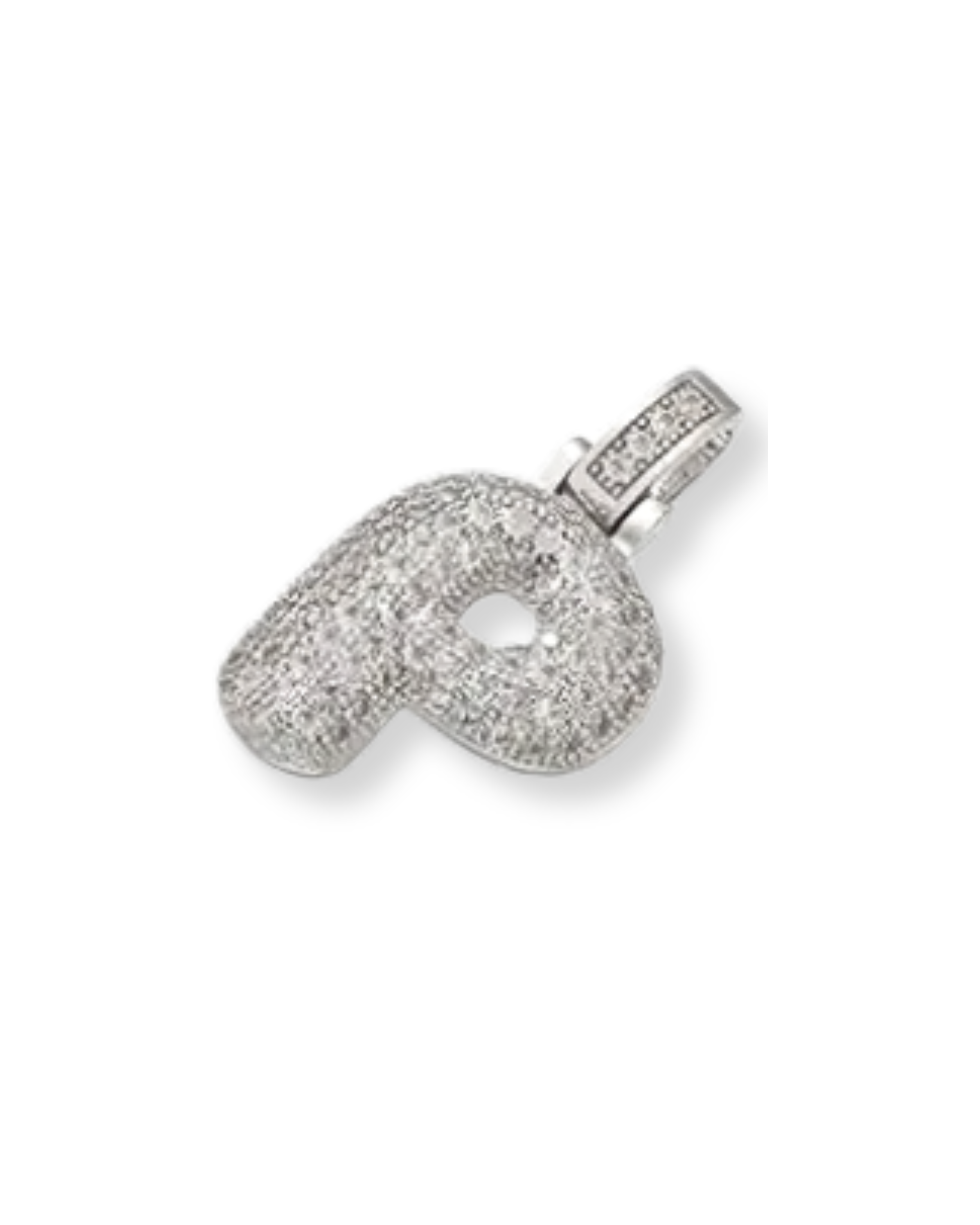 STANDARD BALLOON INITIAL NECKLACE SILVER