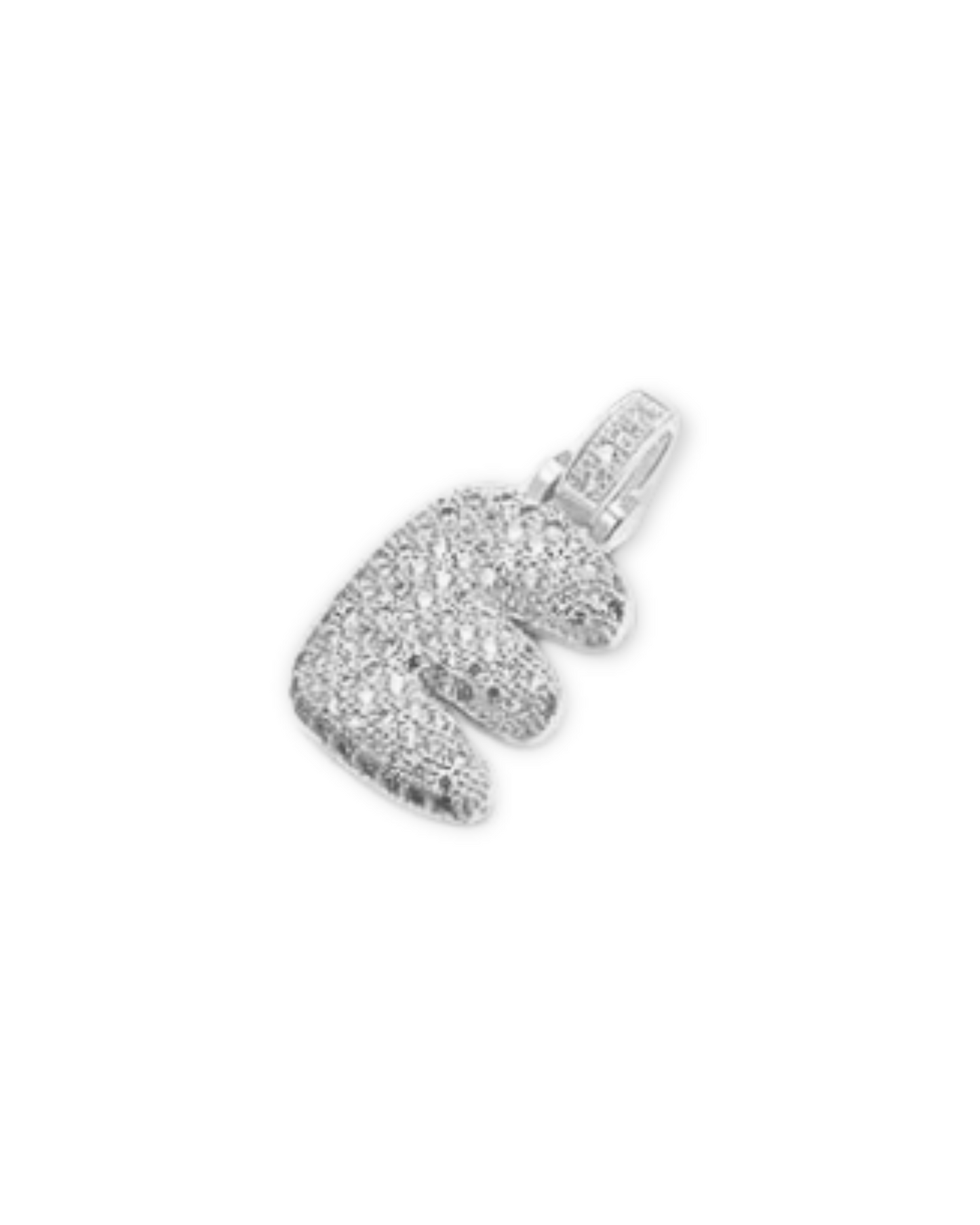 STANDARD BALLOON INITIAL NECKLACE SILVER