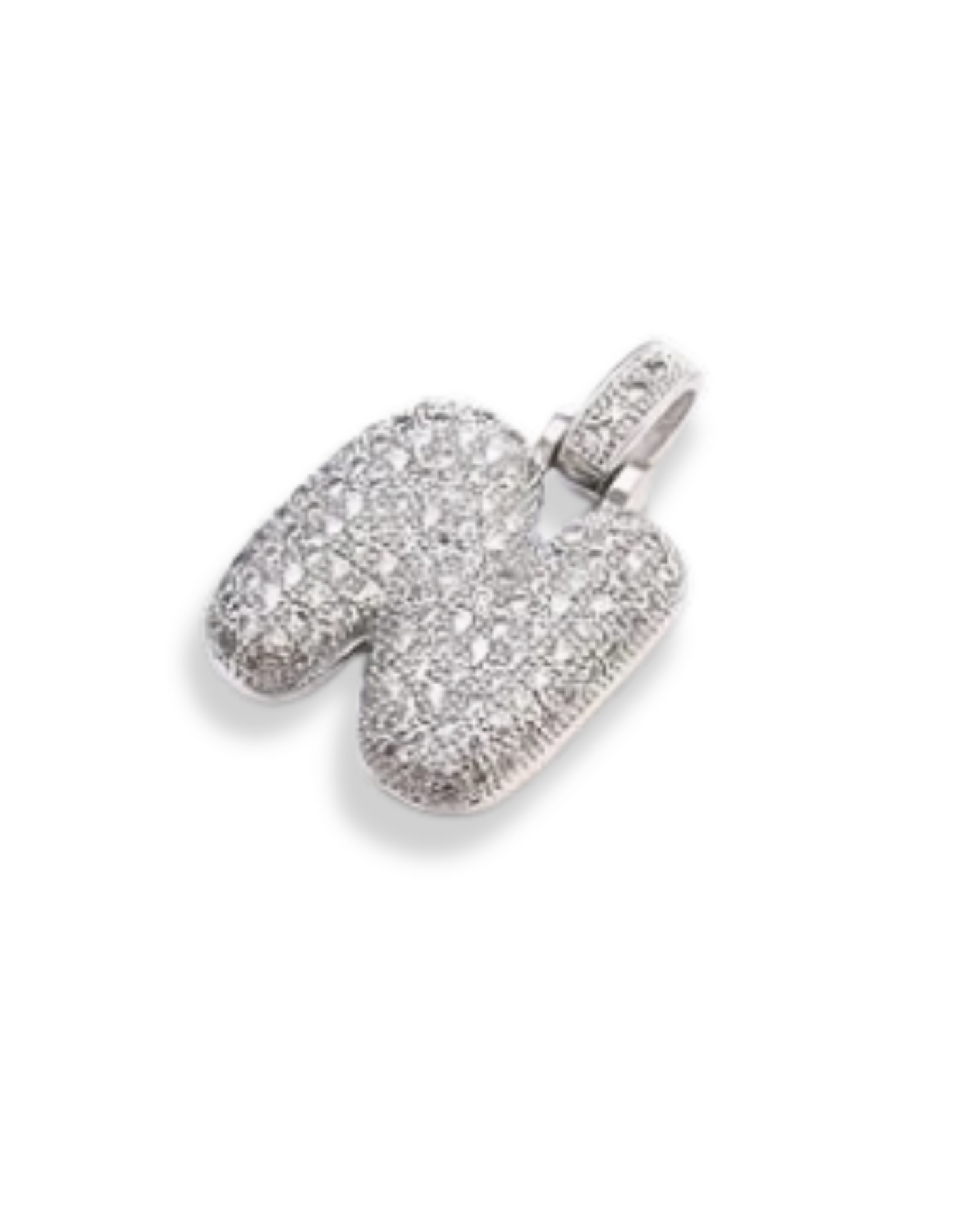STANDARD BALLOON INITIAL NECKLACE SILVER