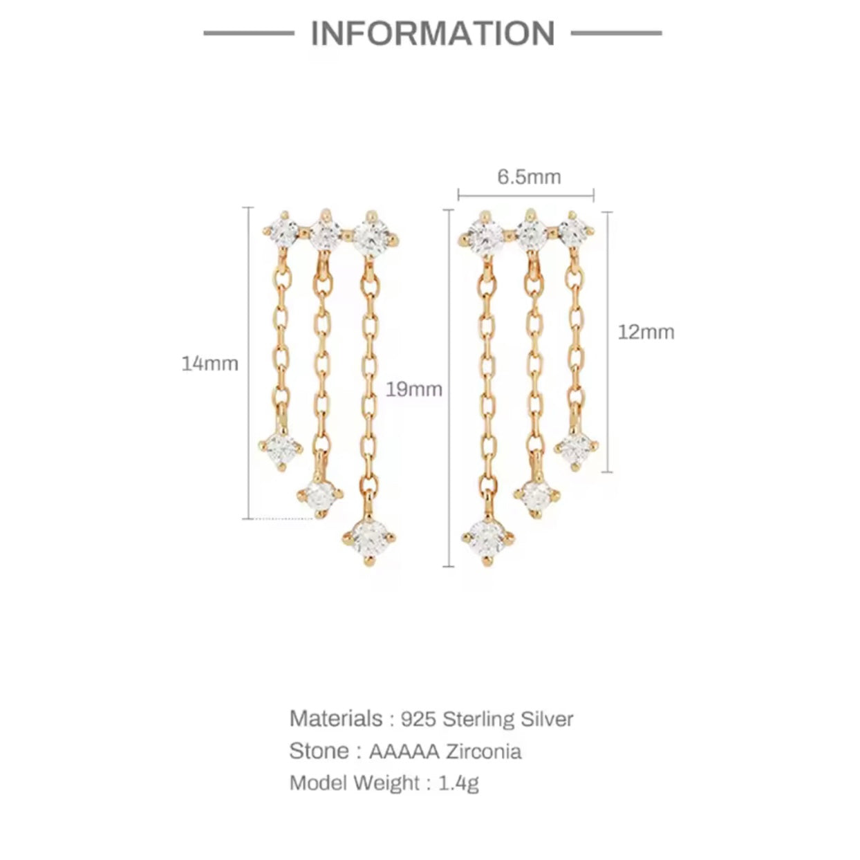 CELESTE CASCADE DROP EARRINGS