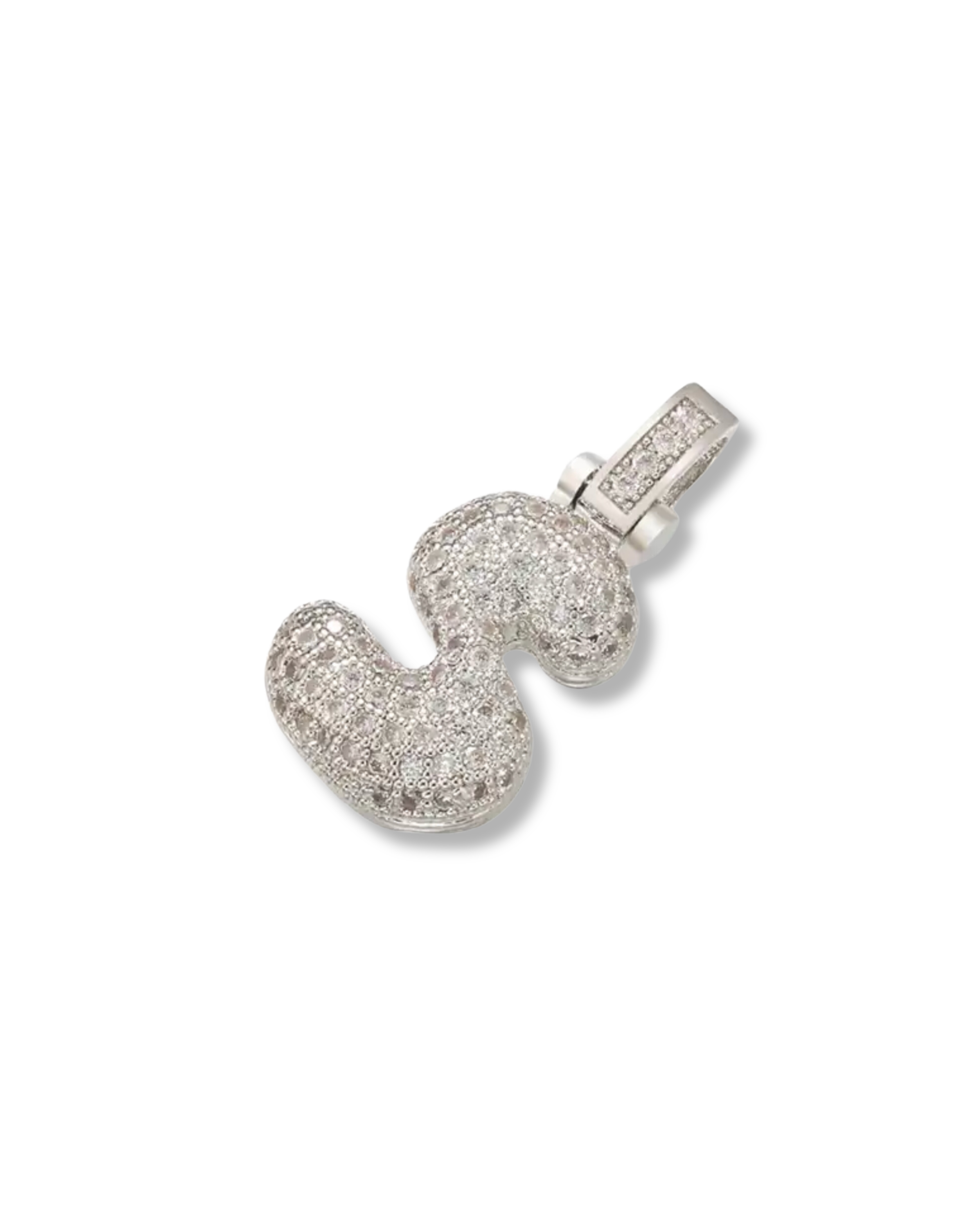 STANDARD BALLOON INITIAL NECKLACE SILVER