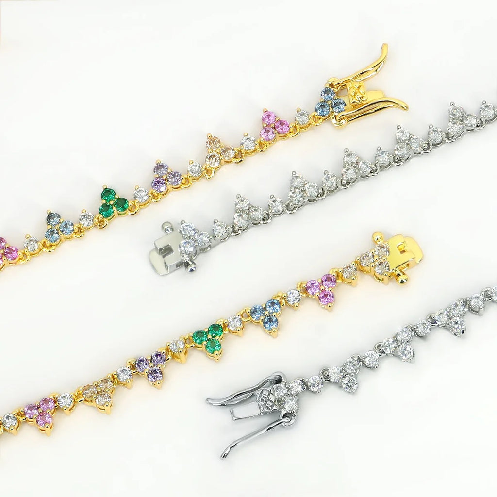 PASTEL RAINBOW TENNIS NECKLACE