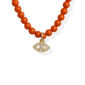 RADIANT CORAL EYE NECKLACE