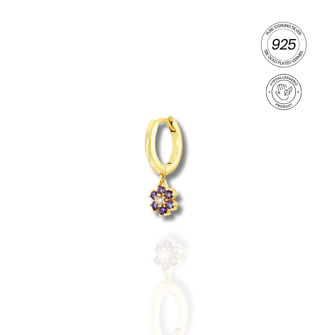 PETITE PETAL SINGLE HOOP