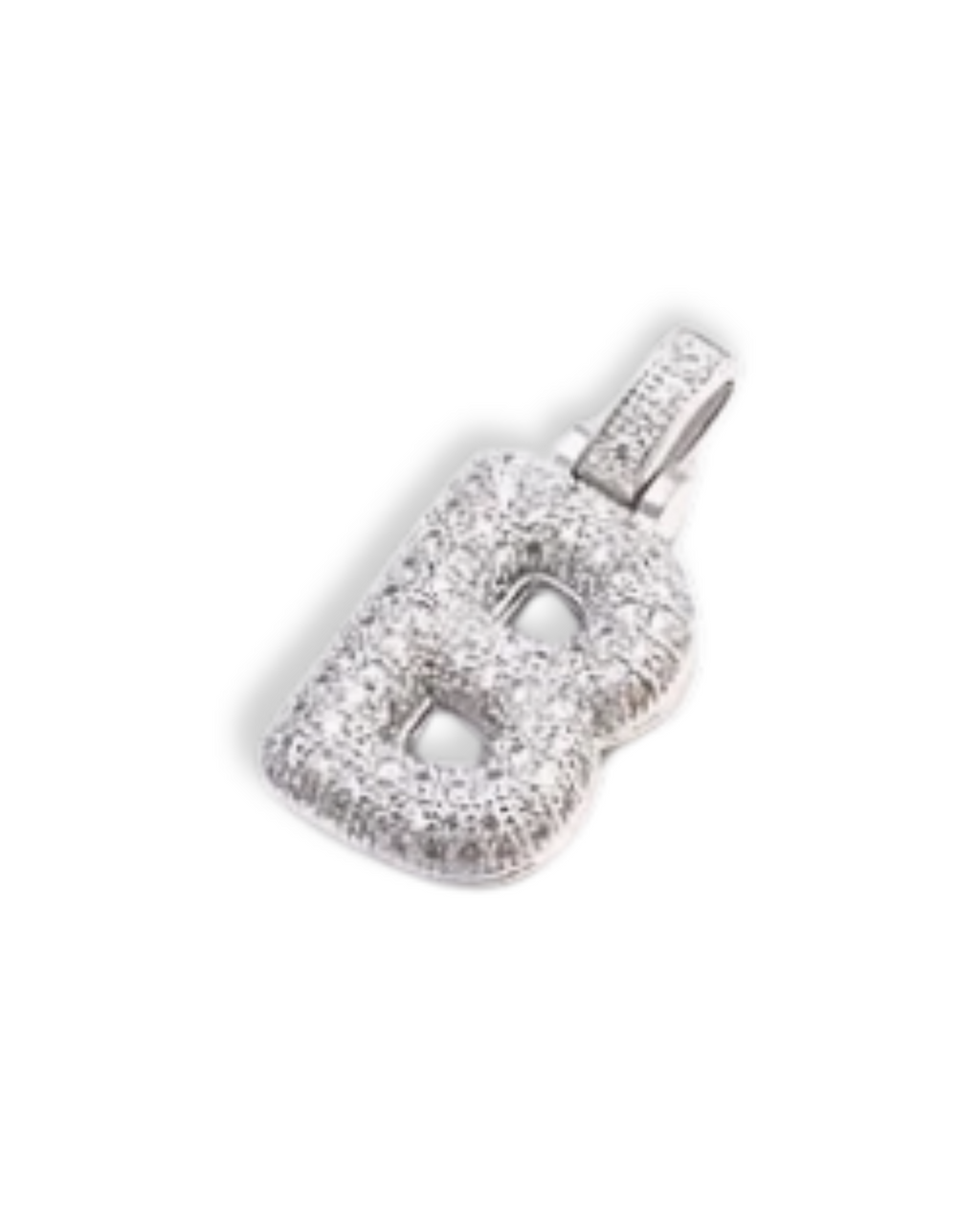 STANDARD BALLOON INITIAL NECKLACE SILVER