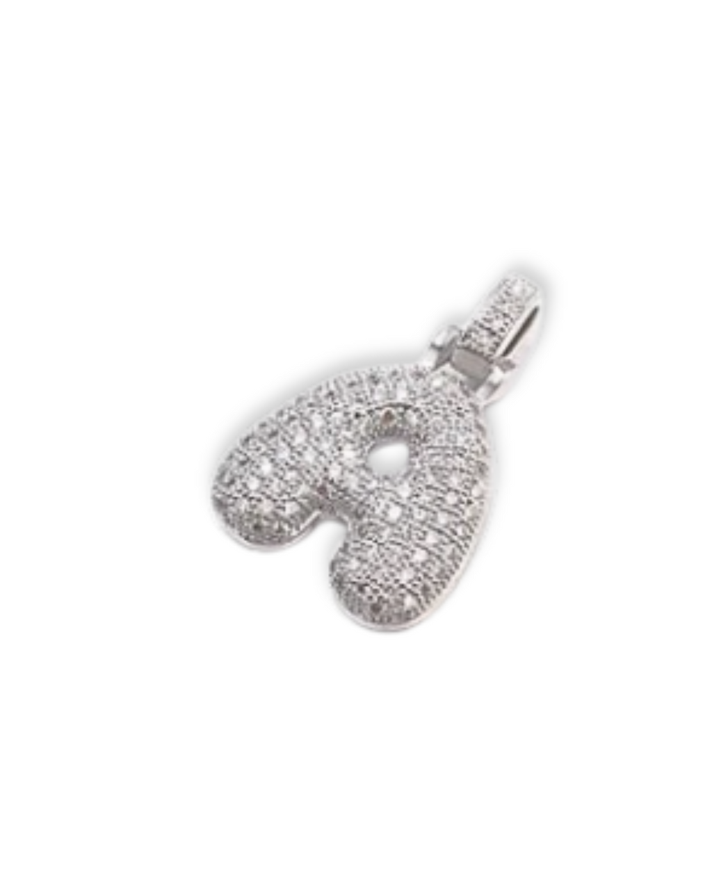 STANDARD BALLOON INITIAL NECKLACE SILVER