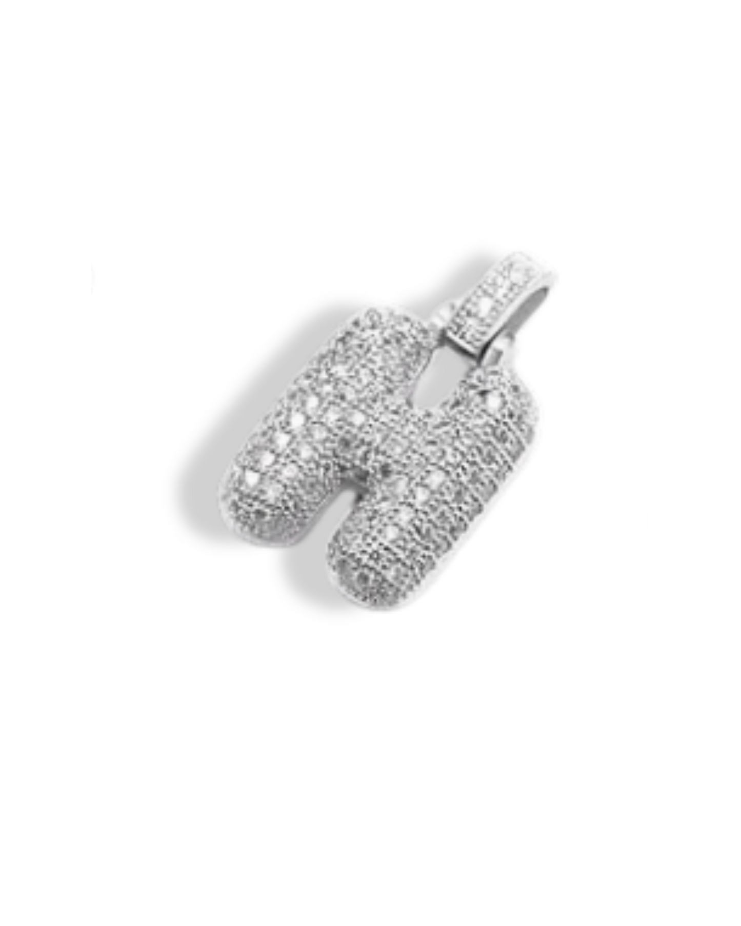 STANDARD BALLOON INITIAL NECKLACE SILVER