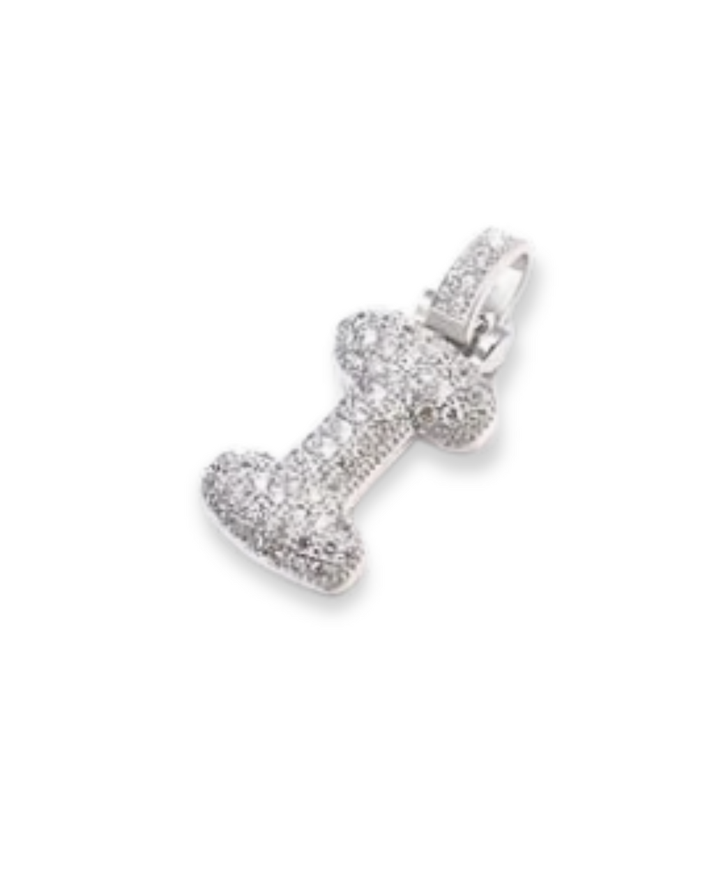 STANDARD BALLOON INITIAL NECKLACE SILVER