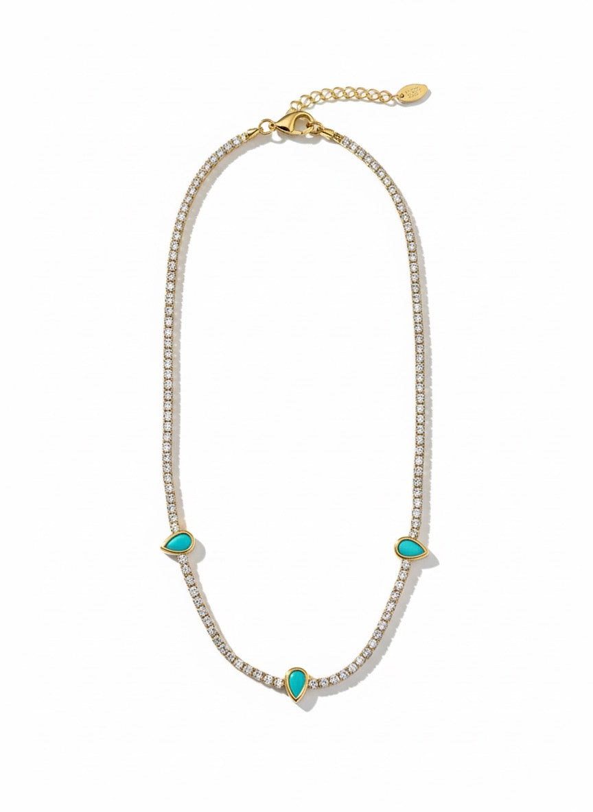 AZURE ESSENCE TENNIS NECKLACE