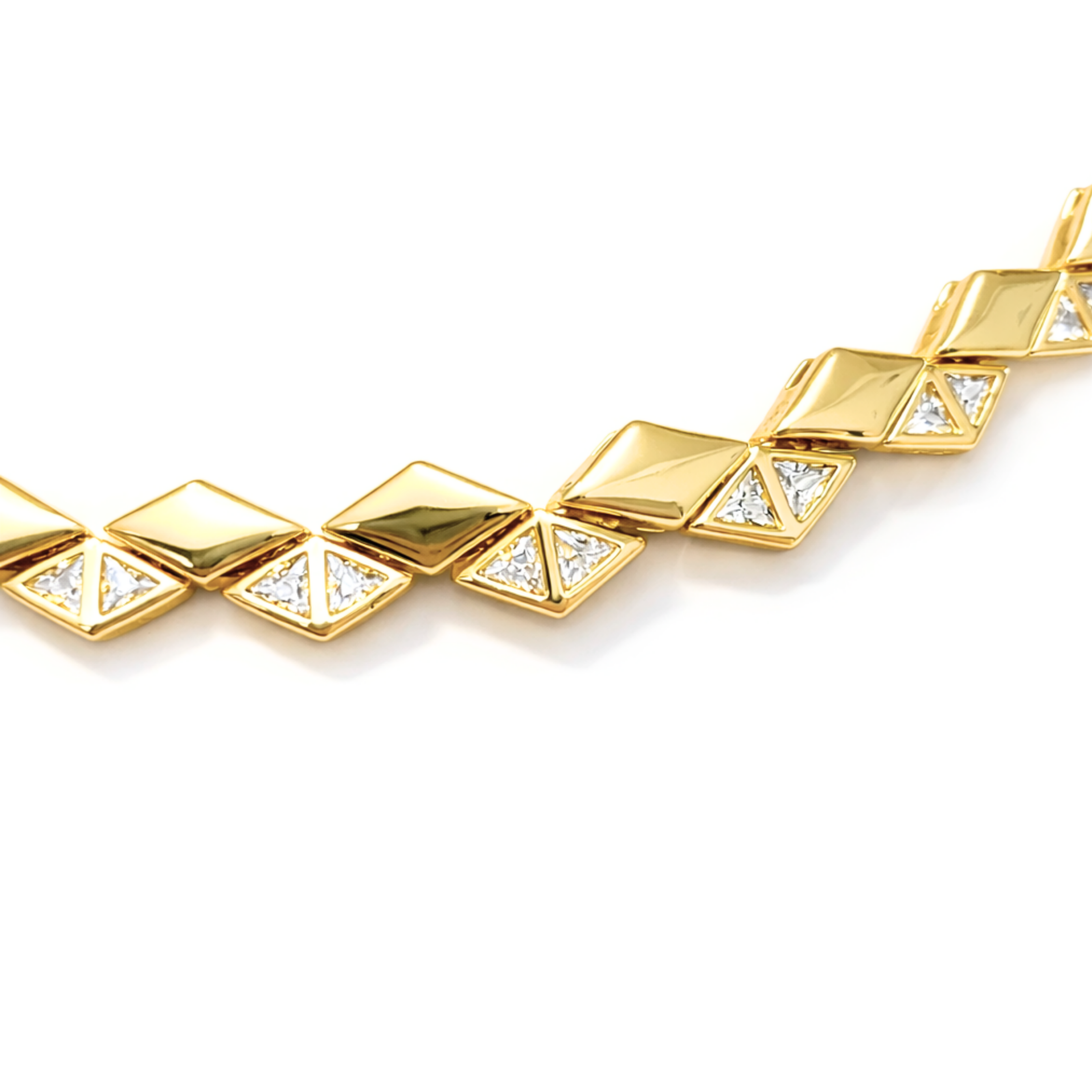 GOLDEN PRISM LINK NECKLACE